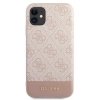Guess GUHCN61G4GLPI iPhone 11 / Xr 6,1różowy/pink hard case 4G Stripe Collection